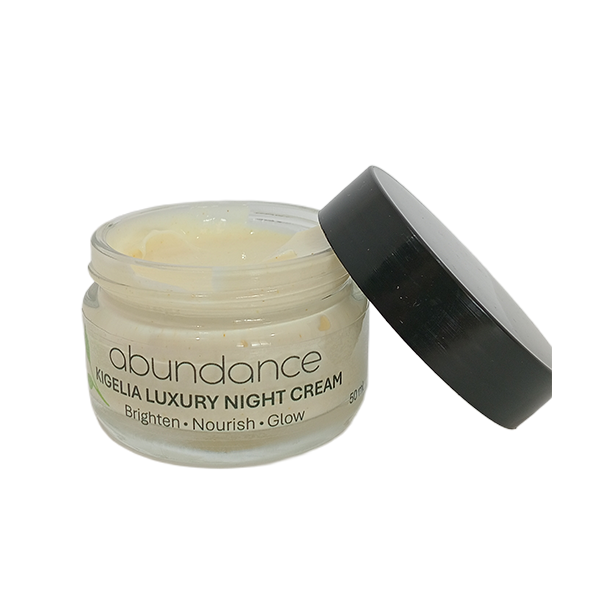Kigelia Luxury Night Cream open lid