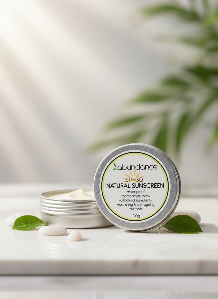 SPF30 Natural Sunscreen - with background